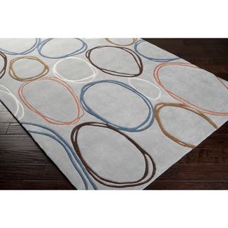 Hand tufted Elkton Geometric Grey Area Rug (36 X 56)