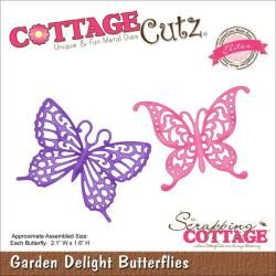 Cottagecutz Elites Die 2.1 X1.6   Garden Delight Butterflies