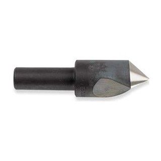KEO 53109 High Speed Steel Single End Countersink, Uncoated (Bright) Finish, Single Flute, 90 Degree Point Angle, Round Shank, 1/2" Shank Diameter, 1" Body Diameter Countersink Bits