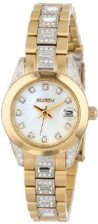 Elgin Women's EG714 Austrian Crystal Accented Gold Tone Classic Watch Watches