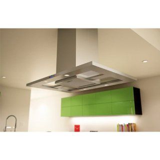 Zephyr ZMD M90AS 715 CFM 36 Inch Wide Island Range Hood with DCBL Suppression System, Bloom HD LE, Stainless Steel Appliances