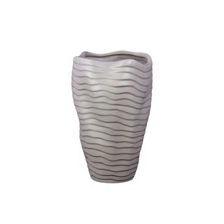Grey Wave Ceramic Vase