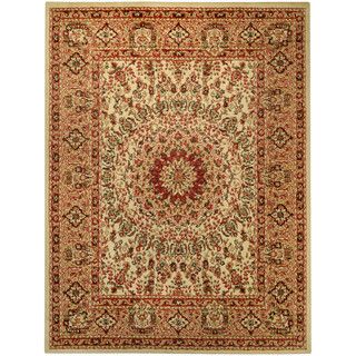 Pasha Collection Medallion Traditional Ivory Area Rug (33 X 5)