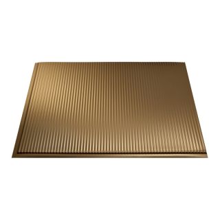 Fasade 18.5 in x 24.5 in Polished Copper Thermoplastic Multipurpose Backsplash