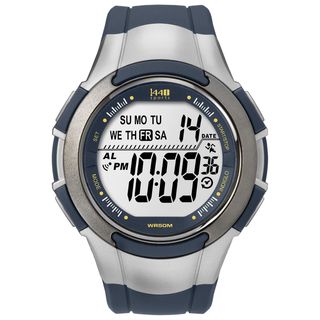 Timex Men's T5K239 1440 Sports Digital Navy/ Silvertone Watch Timex Men's Timex Watches