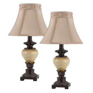 Cal Lighting Antique Bronze/ Ivory Accent Lamps (set Of 2)
