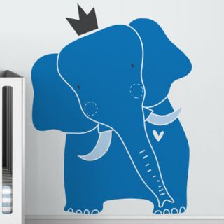 LittleLion Studio Baby Zoo King Elephant Wall Decal DCAL VL MD 119 W CC Color