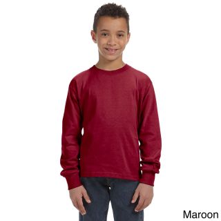 Fruit Of The Loom Fruit Of The Loom Youth Heavy Cotton Hd Long Sleeve T shirt Brown Size L (14 16)