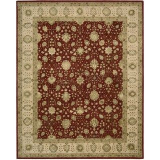 Nourison Hand tufted 3000 Red Oriental Area Rug (79 X 99)