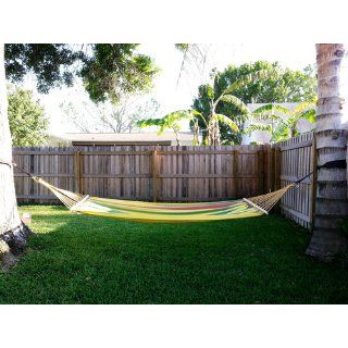 Aruba Hybrid Hammock, Single, Vanilla Yellow  Patio, Lawn & Garden