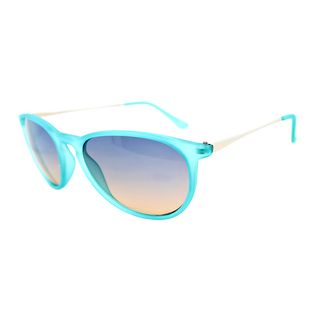 Fantaseyes Womens Harvard Yard Turquoise Rubberized Sunglasses