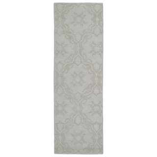 Trends Light Taupe Medallion Print Wool Rug (26 X 8 Runner)