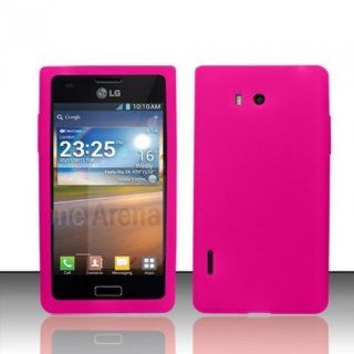 Pink Soft Skin Silicone Gel Case Cover For LG Splendor Venice US730 Cell Phones & Accessories