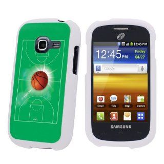 Samsung Galaxy Discover S730G White Protection Case   Basketball By SkinGuardz Cell Phones & Accessories