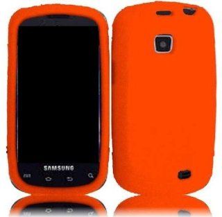 Straight Talk 720C SCH S720C Silicone Soft Skin Case for Samsung Galaxy Proclaim   Orange Cell Phones & Accessories