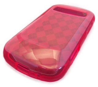 Samsung R720 Admire Vitality Hot Pink Checkered Soft Tpu Case Cover Skin Protector Metro PCS Cricket Cell Phones & Accessories