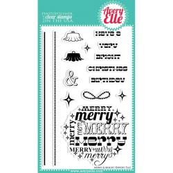 Avery Elle Clear Stamp Set 4 X6   Merry   Bright