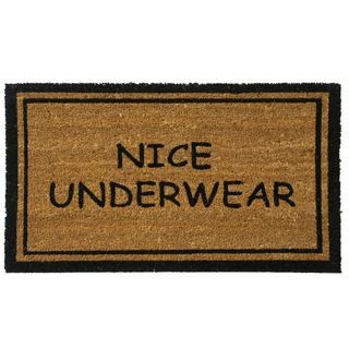 Rubber cal Nice Underwear Funny Doormat Coconut Mat (18 X 30)