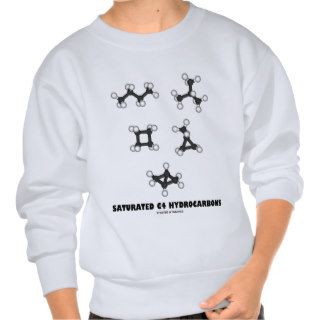 Saturated C4 Hydrocarbons (Oil Chemical Molecules) Pullover Sweatshirt