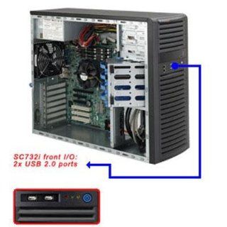 Supermicro SuperChassis CSE 732I 500B 500W Mid Tower Workstation Chassis (Black) Computers & Accessories