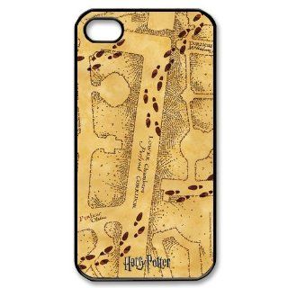 Diy Case Marauders Map Iphone 4/4s Cover Case Hard Case Fits Sprint, T mobile, At&t and Verizon Iphone 4s Case 101315 Cell Phones & Accessories