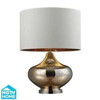 Hgtv Home Blown Glass 1 light Gold Antique Mercury Table Lamp