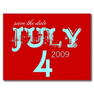 Save the Date   July   Customized Post Card
