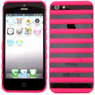 Ladder Hardback Case Cover Skin For Apple iPhone 5 / Hot Pink Cell Phones & Accessories
