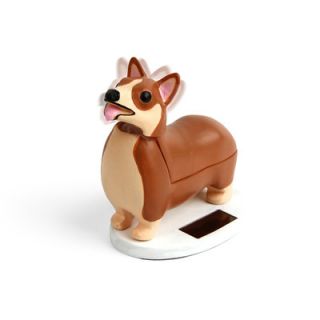 Kikkerland Elroy Solar Corgi Figurine 1603