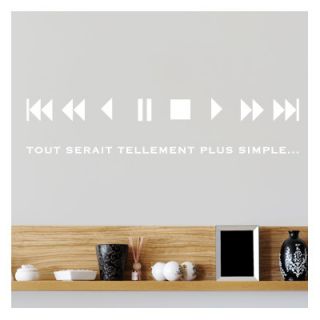 ADZif BlaBla Avance Rapide Wall Decal T3143R Color White