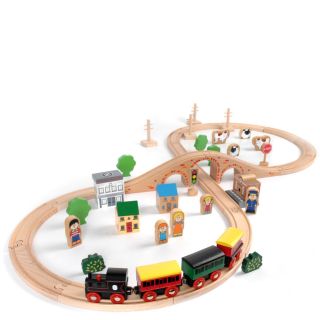 Tidlo Wooden Train Set (50 Pieces)      Toys