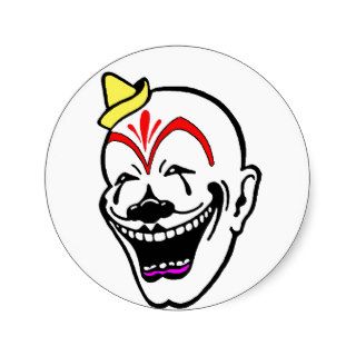 Vintage Circus Clown Stickers