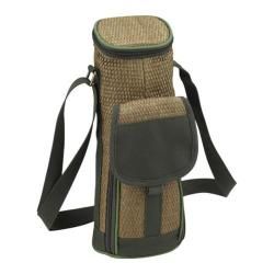 Picnic At Ascot Eco Single Bottle Wine Tote Natural/forest Green