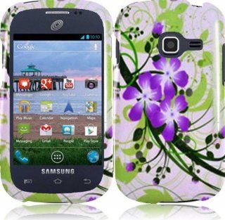 For Samsung Galaxy Centura S738C Hard Design Cover Case Green Lily + LCD Screen Protector Cell Phones & Accessories
