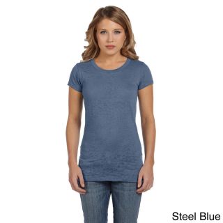 Bella Bella Womens Bernadette Burnout Crew Neck T shirt Blue Size XXL (18)