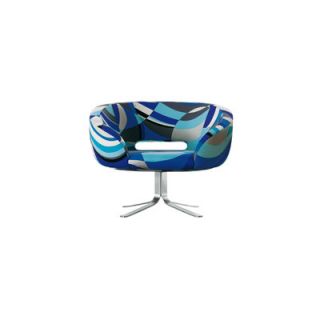 Cappellini Rive Droite Club Chair RD Material Pucci Cotton, Color Light Blue