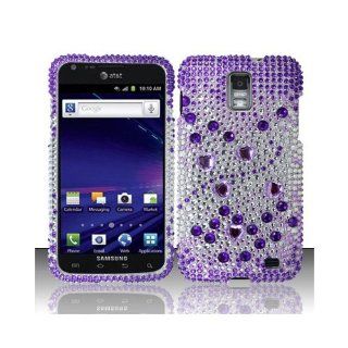 Purple Bling Gem Jeweled Crystal Cover Case for Samsung Galaxy S2 S II AT&T i727 SGH I727 Skyrocket Cell Phones & Accessories