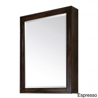 Avanity Madison 28 inch Beveled Mirror Cabinet In Light Espresso Finish