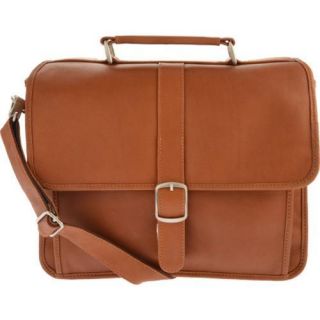 Piel Leather Small Flap over Laptop Brief 2991 Saddle Leather