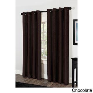 Amalgamated Textiles Inc. Crete Thermal Insulated Grommet Top 84 Inch Curtain Panel Pair Brown Size 54 x 84
