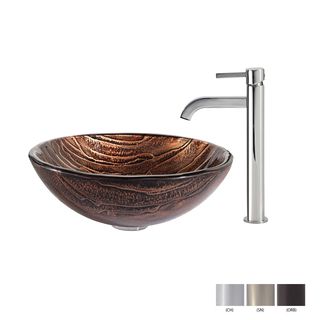 Kraus Gaia Glass Vessel Sink And Ramus Faucet