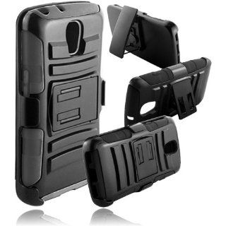Thousand Eight(TM) For LG Volt LS740   Hybrid Armor Stand Case With Holster and Locking Belt Clip + [FREE LCD Screen Protector Shield(Ultra Clear)+Thousand Eight (TM)Touch Screen Stylus] (H Black) Cell Phones & Accessories