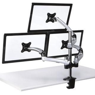 Cotytech Silver Triple Monitor Desk Mount Spring Arm