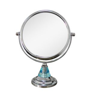 Free Standing Blue 5x Magnifying Makeup Mirror