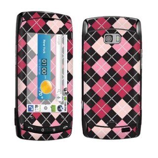 LG Ally VS740 Vinyl Protection Decal Skin Pink Argyle Cell Phones & Accessories