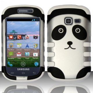 For Samsung Galaxy Discover S730g / Galaxy Centura S738c (Straighttalk/net 10/tracfone) Fusion Hybrid Cover w/ Design (Panda Bear) Cell Phones & Accessories