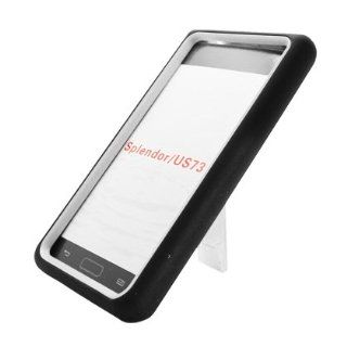 Aimo Wireless LGUS730PCMX028S Guerilla Armor Hybrid Case with Kickstand for LG Splendor/Venice S730   Retail Packaging   Black/White Cell Phones & Accessories