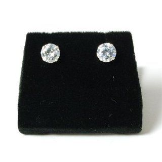 The Olivia Collection Sterling Silver 6mm Solitaire Stud Earrings Jewelry
