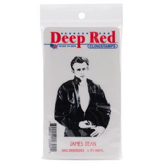 Deep Red Cling Stamp 1.5 X3   James Dean