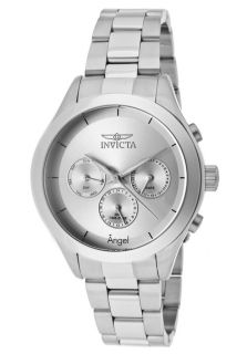 Invicta 12465  Watches,Womens Angel Silver Dial Stainless Steel, Casual Invicta Quartz Watches